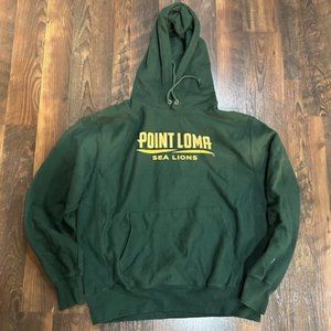 Point Loma University Sea Lions Champion Green Pullover Hoodie Size Large